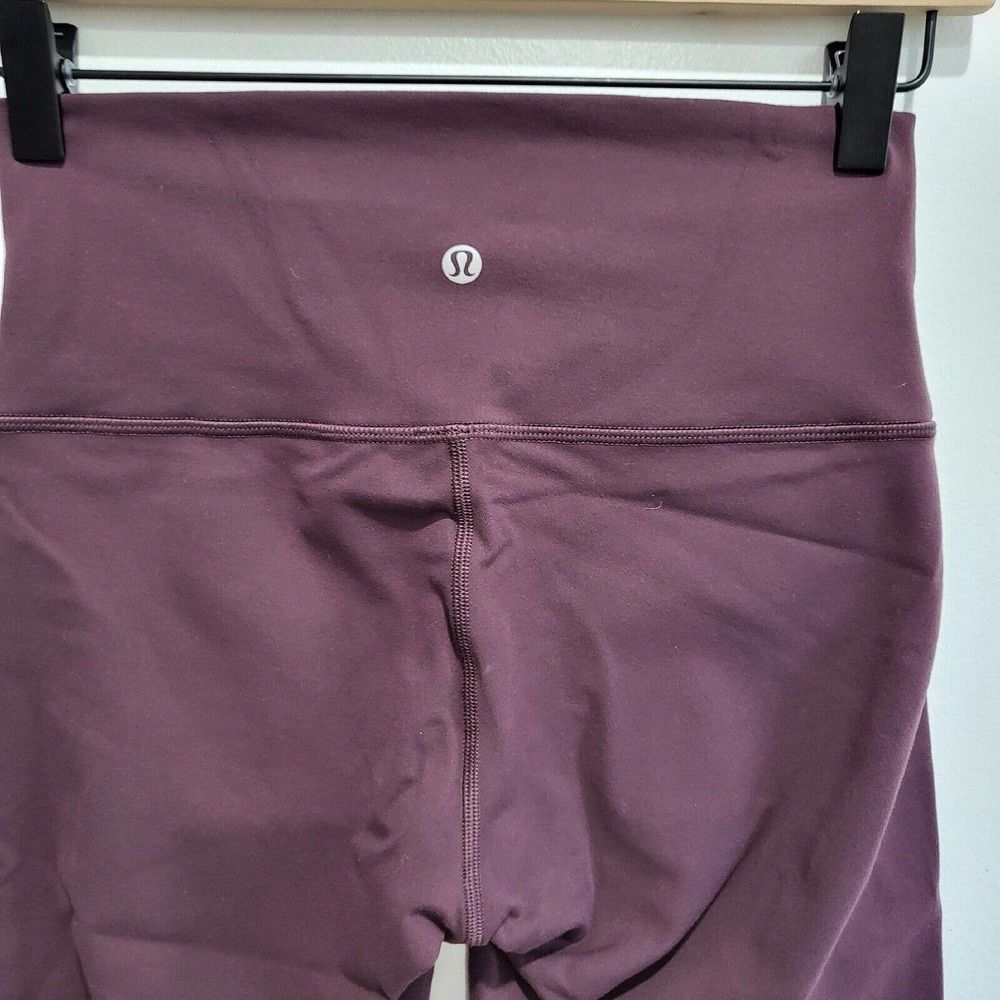 Lululemon Women’s Size 6 Burgundy Cropped Wunder Under Leggings - Picture 4 of 7